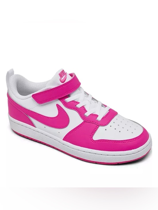 Nike Other - Girls NIKE Court Borough low hot pink sneakers- Size 3Y